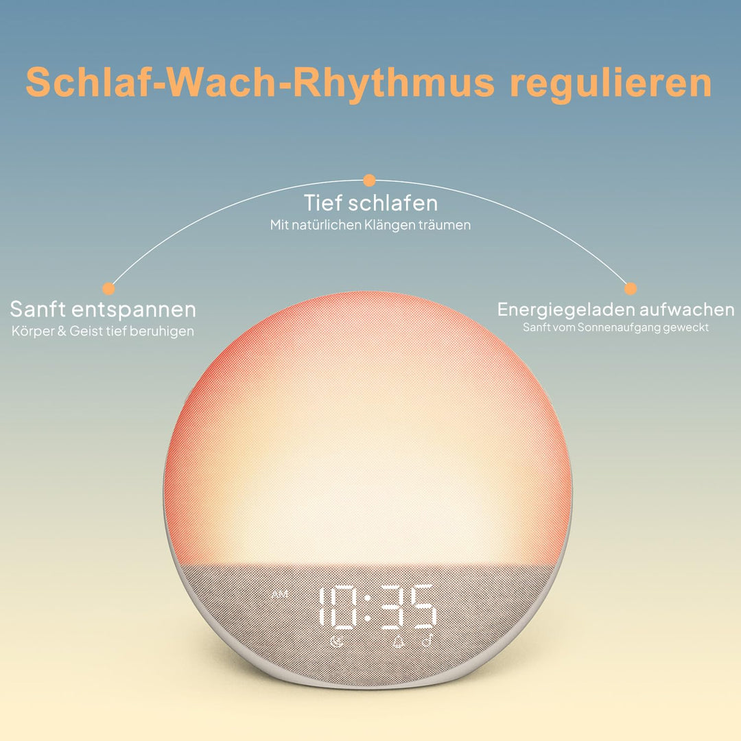 Lichtwecker mit Sonnenaufgang-Simulation Bluetooth 5W RGB 18cm - Bild 8