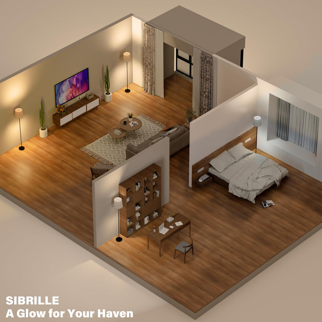 Stehlampe Wohnzimmer Leinen-Schirm 9W E27 mit Fernbedienung - Bild 9