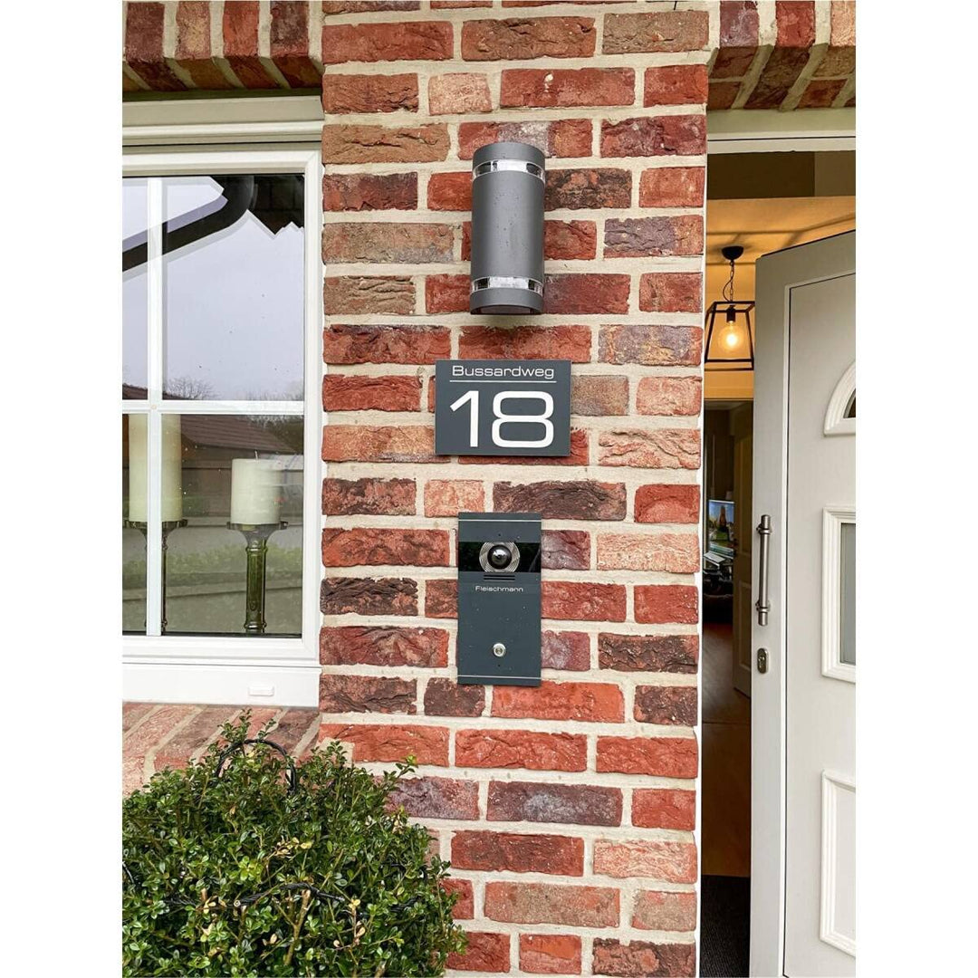 Hausnummernschild mit Gravur Anthrazit-Grau 250x175 mm individuell - Bild 4