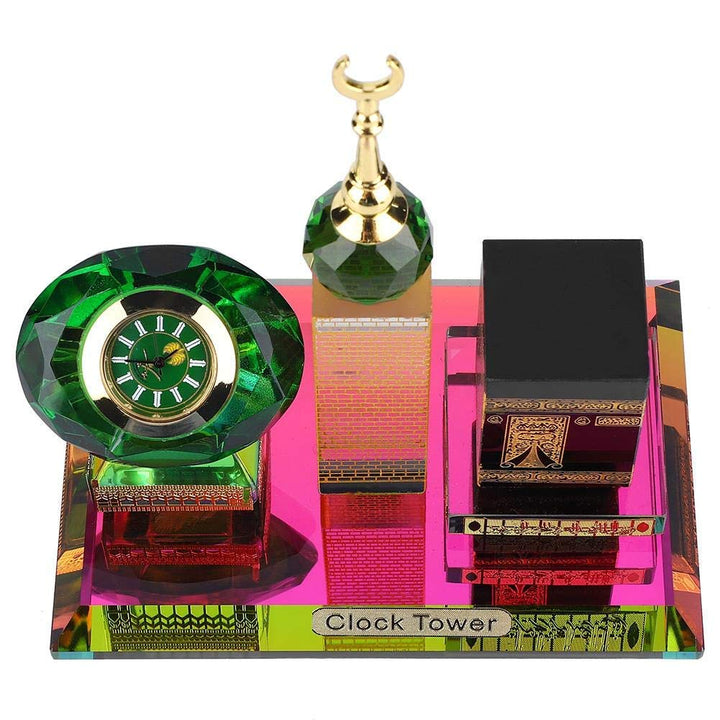 Kaaba Clock Tower Kristallfigur 3-in-1 Islamische Architektur Gold - Bild 8