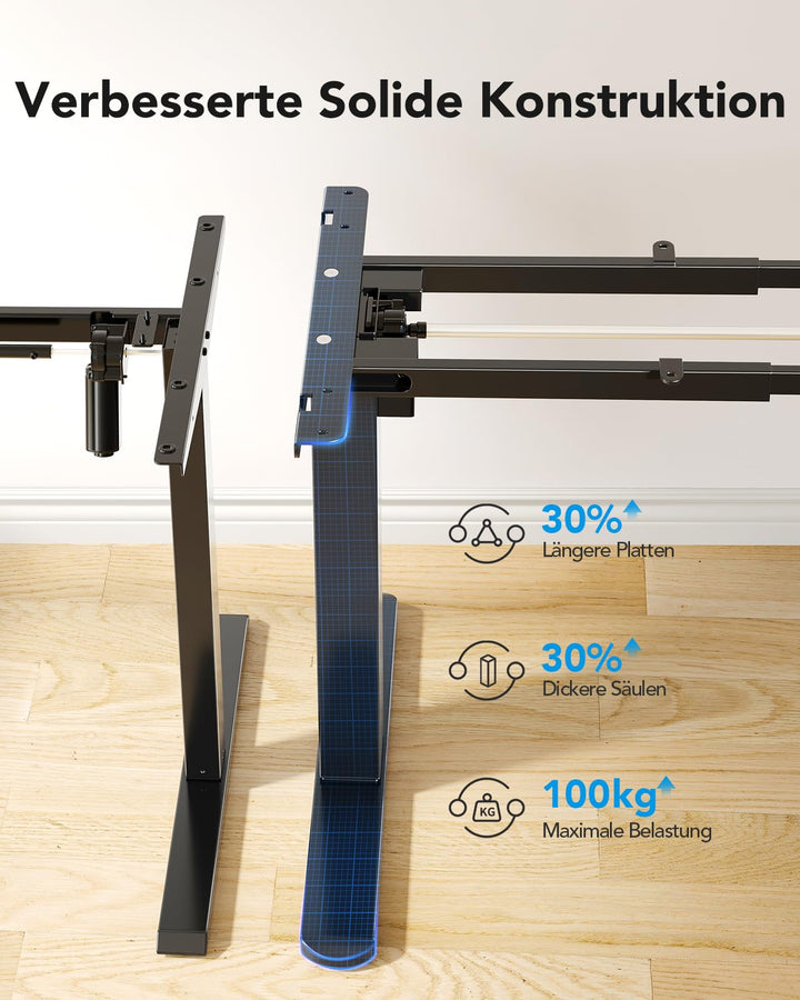 Schreibtischgestell höhenverstellbar bürstenloser Motor 72-118 cm - Bild 5