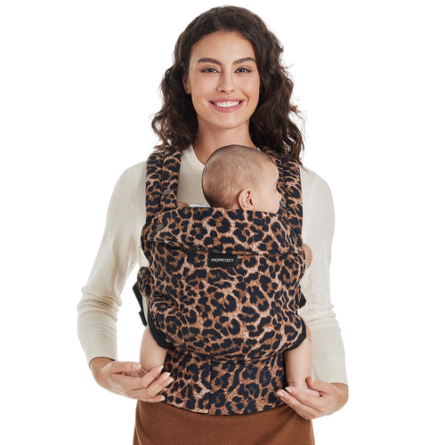 Babytrage ab Geburt 100% Baumwolle Leopard 3,2–20 kg
