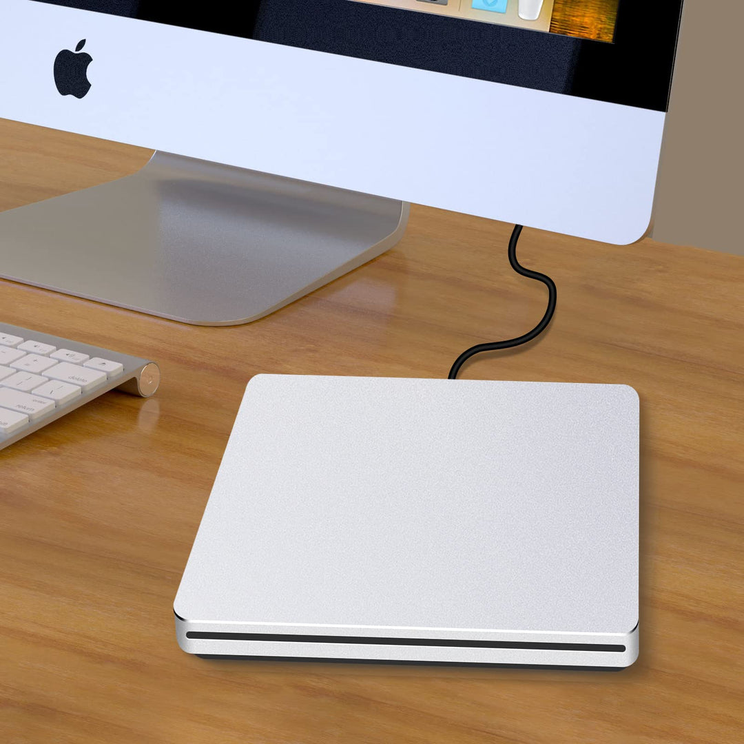 Externes CD DVD Laufwerk USB-C Slot-in Aluminium für MacBook Laptop - Bild 3