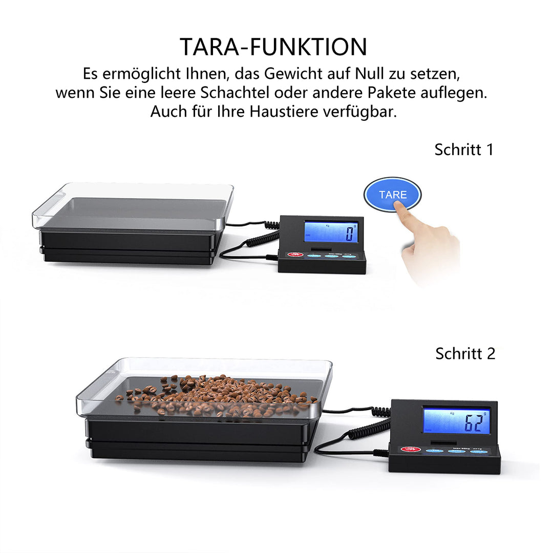 Paketwaage Plattformwaage 50kg/2g mit klappbarem LCD-Display - Bild 4