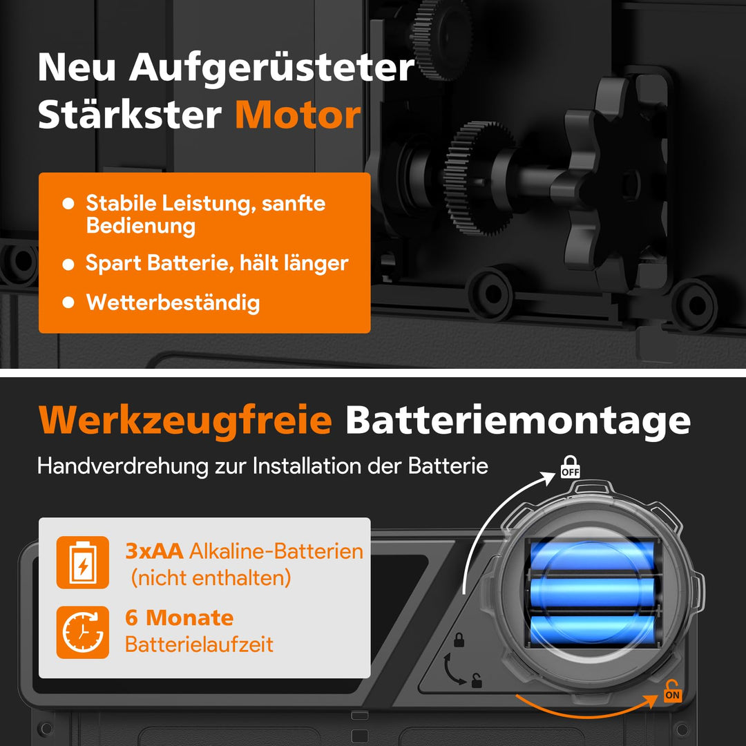 Automatische Hühnerklappe mit Timer 27x24 cm Aluminium batteriebetrieben - Bild 4