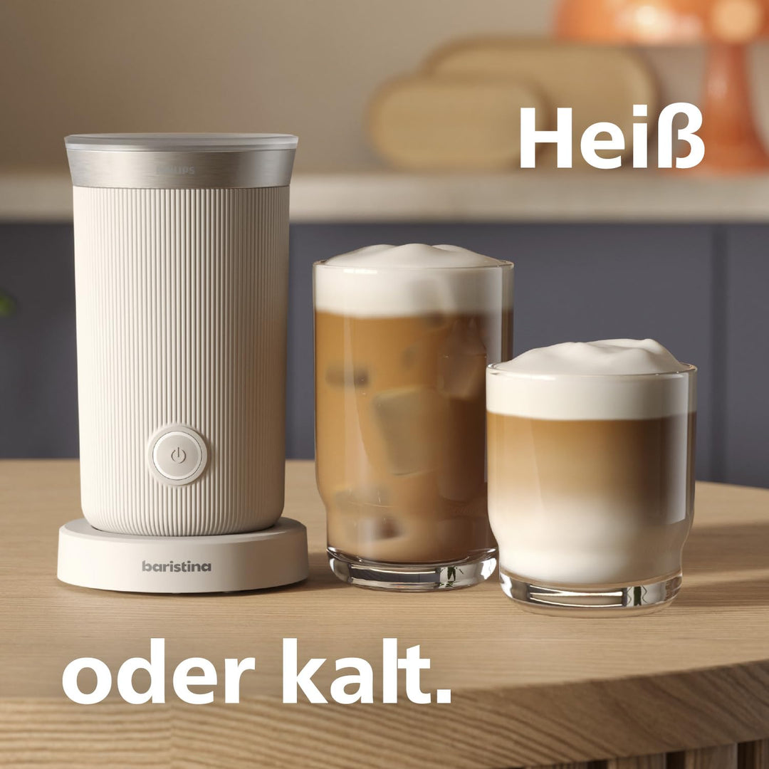 Milchaufschäumer elektrisch heiss &amp; kalt für Pflanzendrinks, Weiss - Bild 7