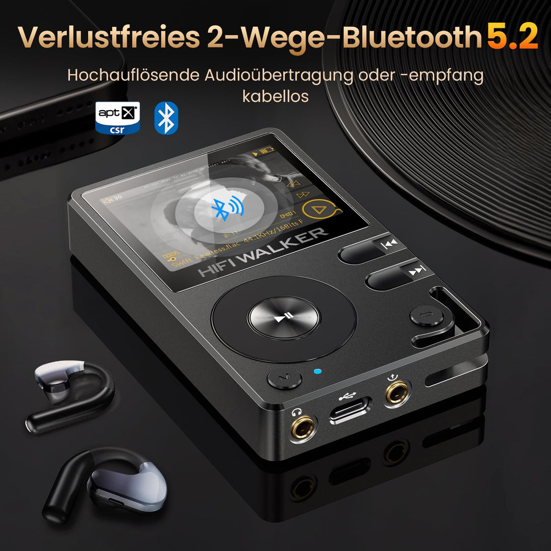 MP3-Player Bluetooth 5.2 Hi-Res FLAC mit 64 GB microSD schwarz - Bild 3
