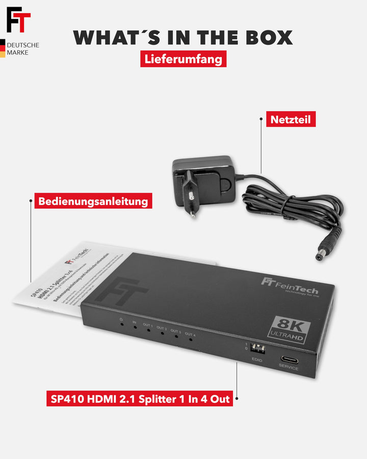 HDMI 2.1 Splitter 1-in-4-Out 4K 120Hz 8K VRR mit Downscaler - Bild 9