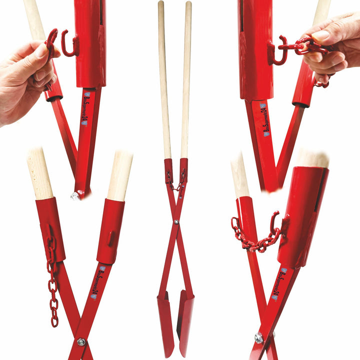 Erdlochschaufel Stahl 15-32 cm Gr.2 für Pfostenlöcher mit 2 Hartholzstielen - Bild 4