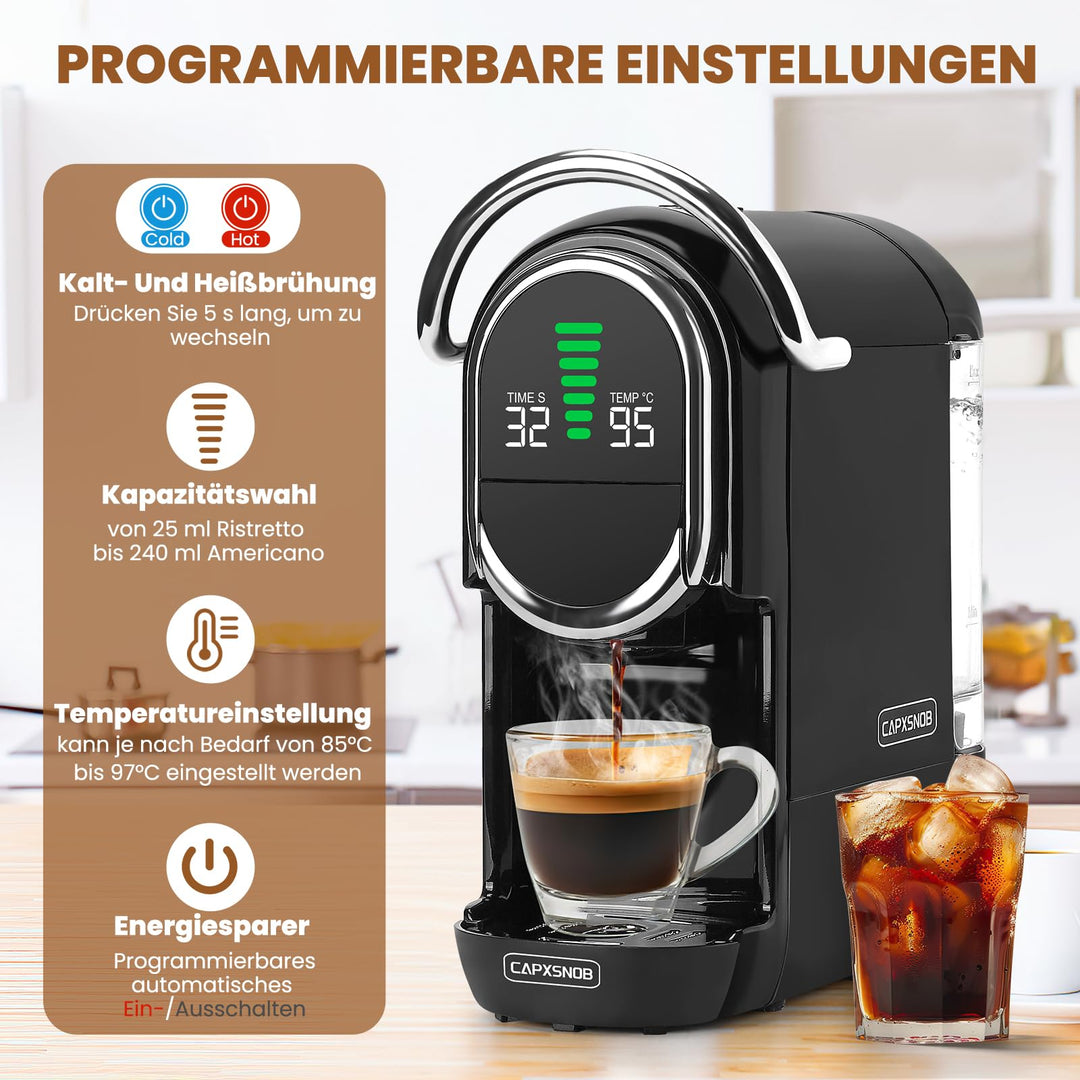 Kapselmaschine 5-in-1 für Nespresso Dolce Gusto ESE-Pad 20 Bar 1450W - Bild 7