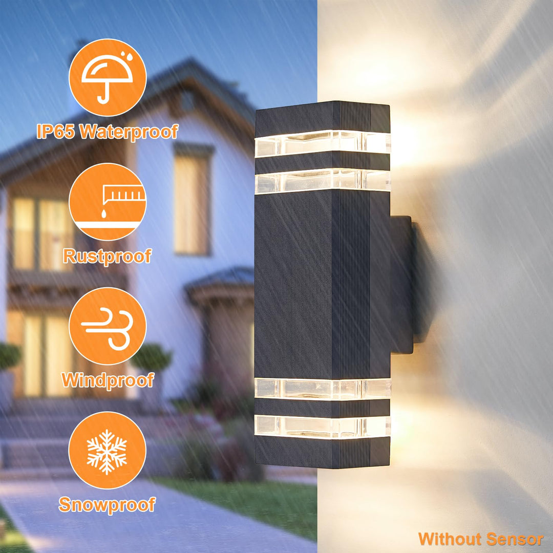 Wandleuchte Aussen Up-Down Aluminium GU10 IP65 2er-Set Anthrazit - Bild 2