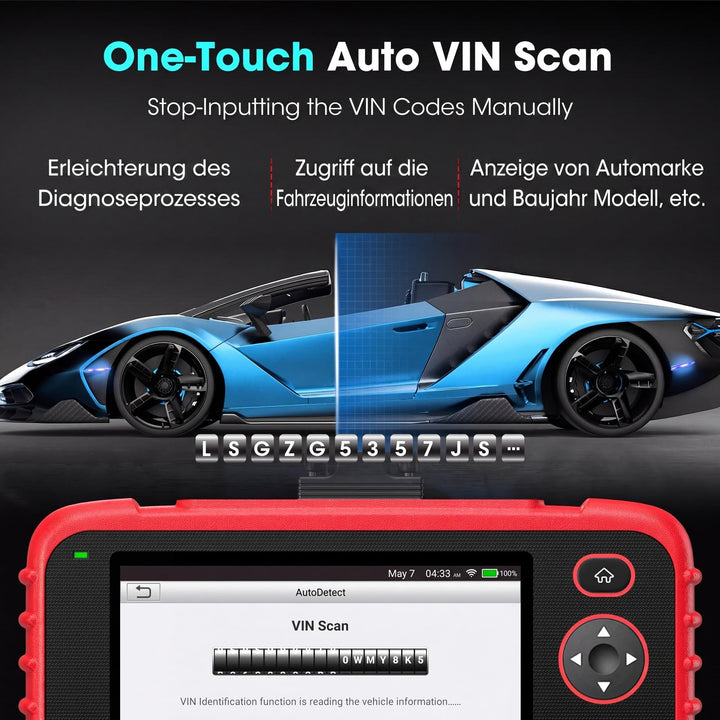 OBD2 Diagnosegerät 7 Reset-Funktionen 64GB Android WiFi PKW SUV - Bild 8