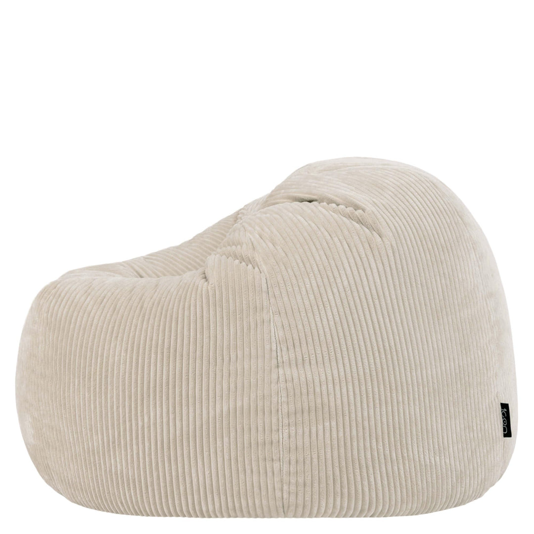 Sitzsack Cord mit Füllung 85x85x50 cm für Erwachsene, Beige - Bild 6