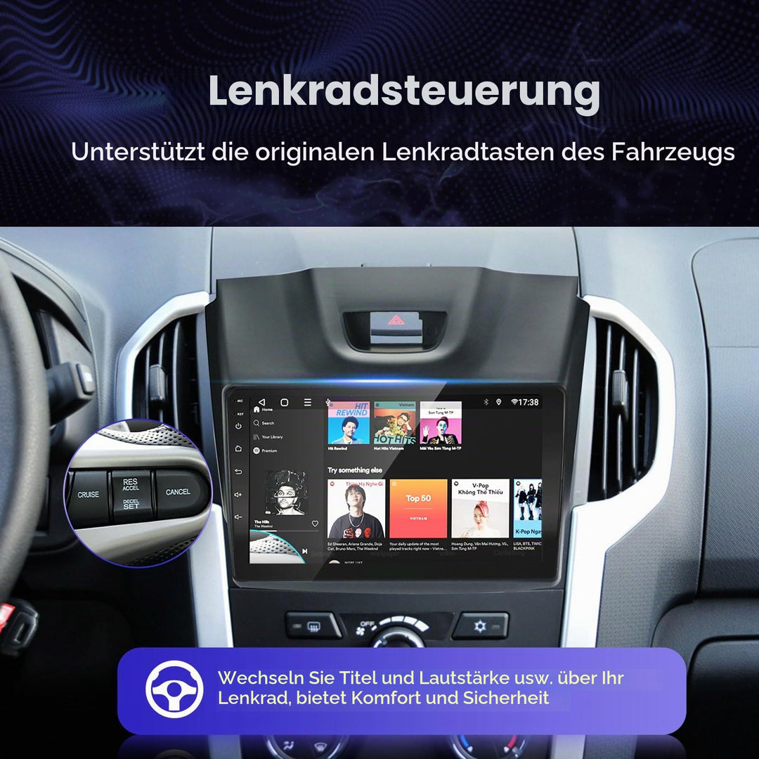 Autoradio Android 13 für Isuzu D-MAX 2012-2018 / MU-X 9 Zoll - Bild 4