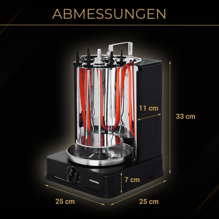 Vertikalgrill mit drehbaren Aussenspiessen und 120-Min. Timer - Bild 7