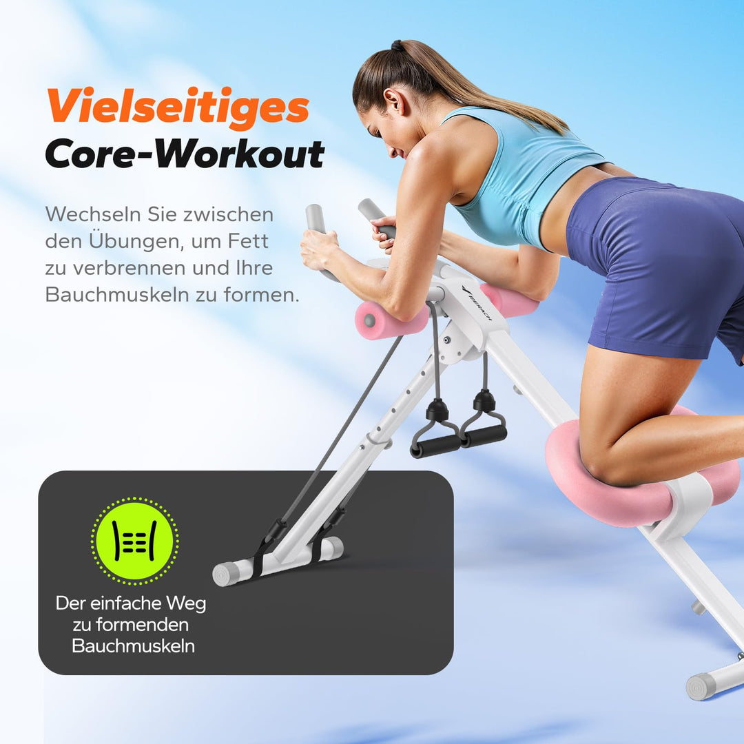 Bauchtrainer Multifunktional mit LCD-Monitor faltbar Rosa - Bild 2