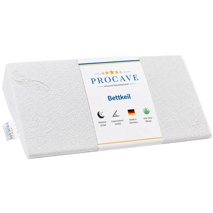 Bettkeil Schaumstoff 90x45x15 cm mit Aloe-Vera-Bezug waschbar