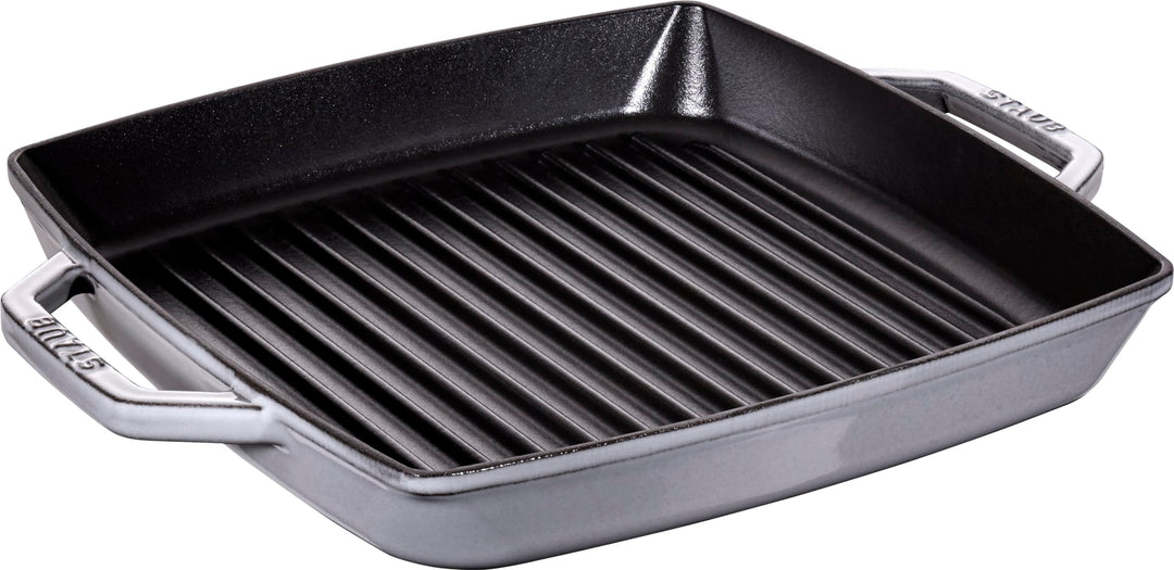 Gusseisen Grillpfanne emailliert 28 cm, 2 Griffe, Induktion