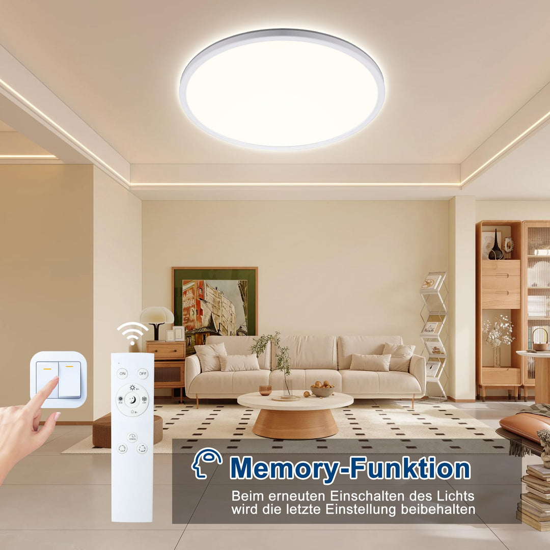 LED Deckenleuchte Dimmbar 45W IP44 mit Fernbedienung 2700K-6500K - Bild 4