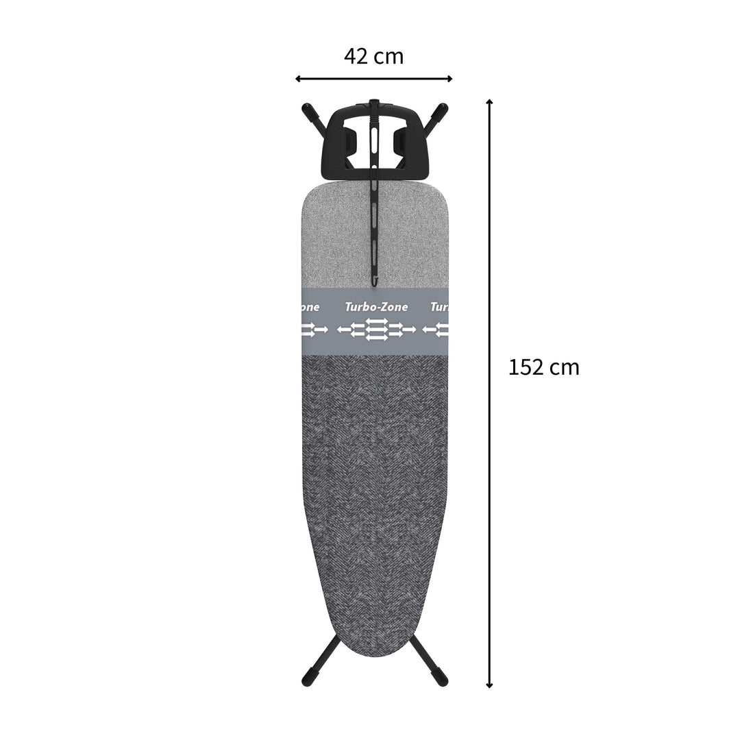 Bügelbrett 38x120 cm mit Park- &amp; Turbozone, Kabelhalter, höhenverstellbar - Bild 3