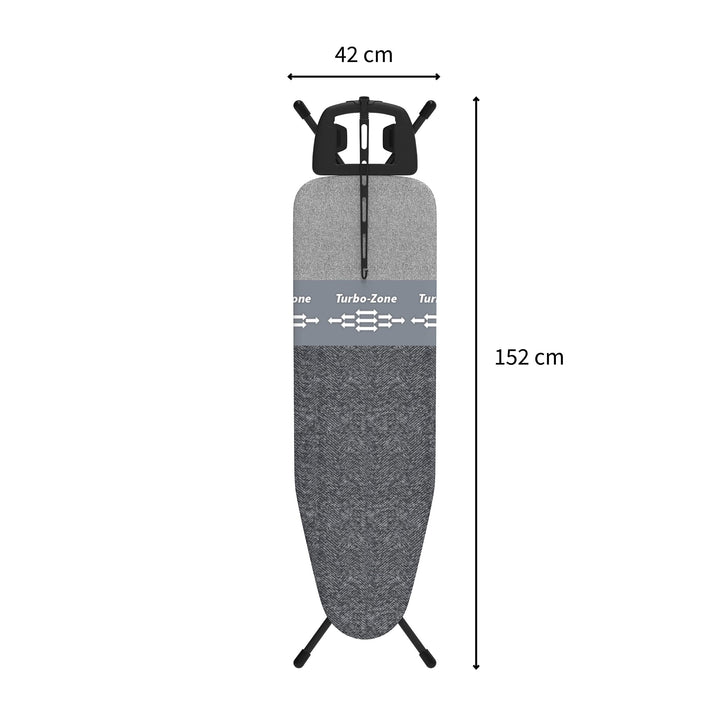 Bügelbrett 38x120 cm mit Park- &amp; Turbozone, Kabelhalter, höhenverstellbar - Bild 3