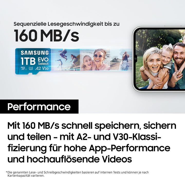 microSD-Karte 1 TB UHS-I U3 4K UHD 160 MB/s mit SD-Adapter - Bild 5
