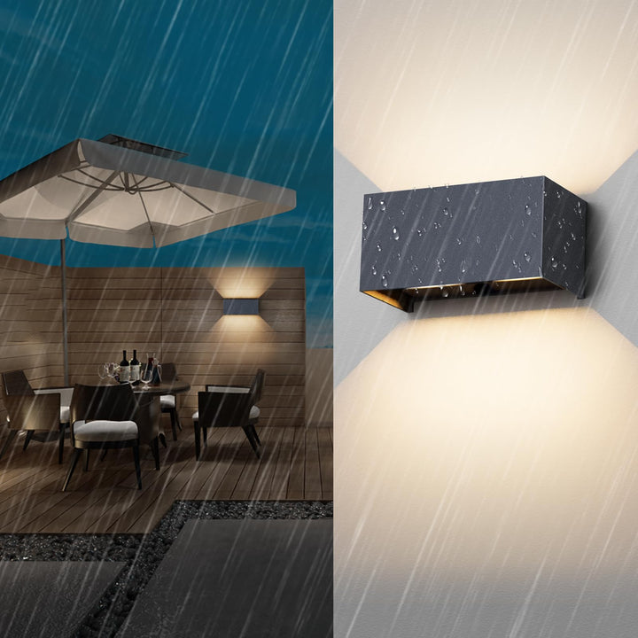 Aussenwandleuchte LED 24W Anthrazit IP65 Warmweiss 2700K - Bild 4