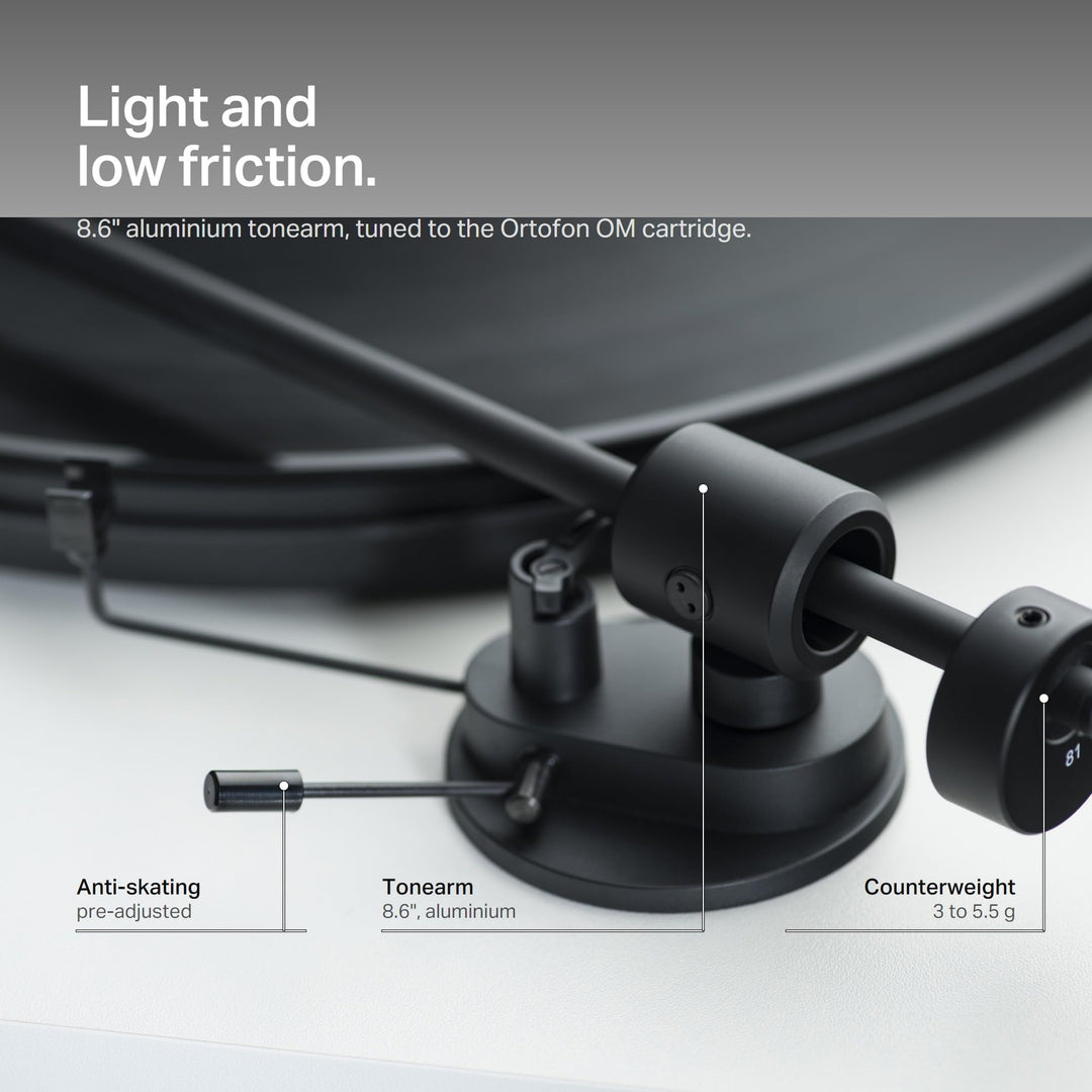 Plattenspieler Plug &amp; Play Riemenantrieb mit Ortofon OM Tonabnehmer - Bild 3