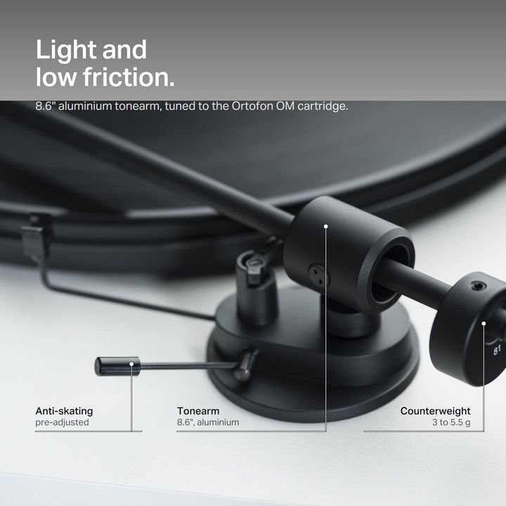 Plattenspieler Plug &amp; Play Riemenantrieb mit Ortofon OM Tonabnehmer - Bild 3