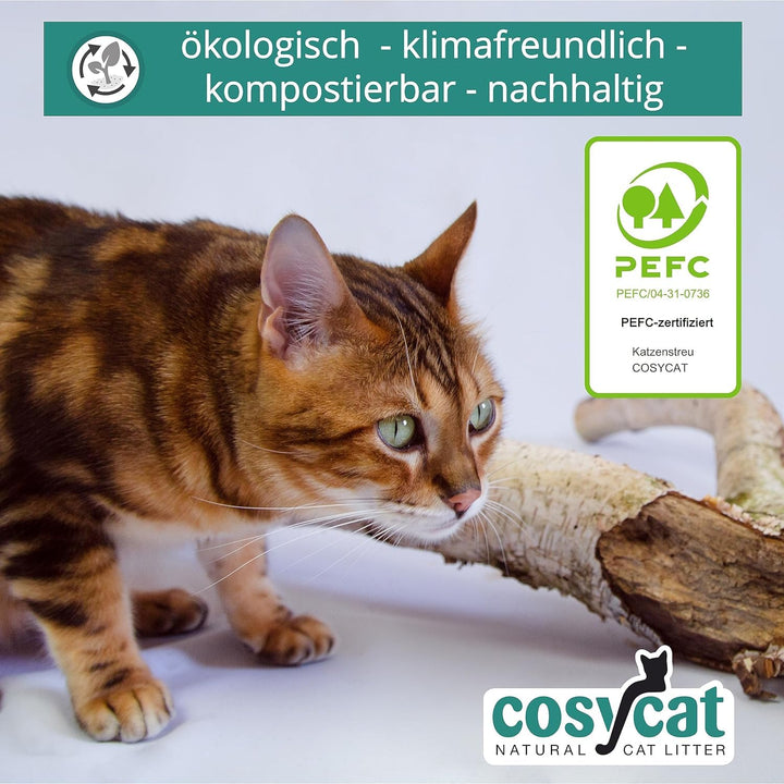Katzenstreu aus Holz klumpend fein 4x10l toilettenspülbar - Bild 5