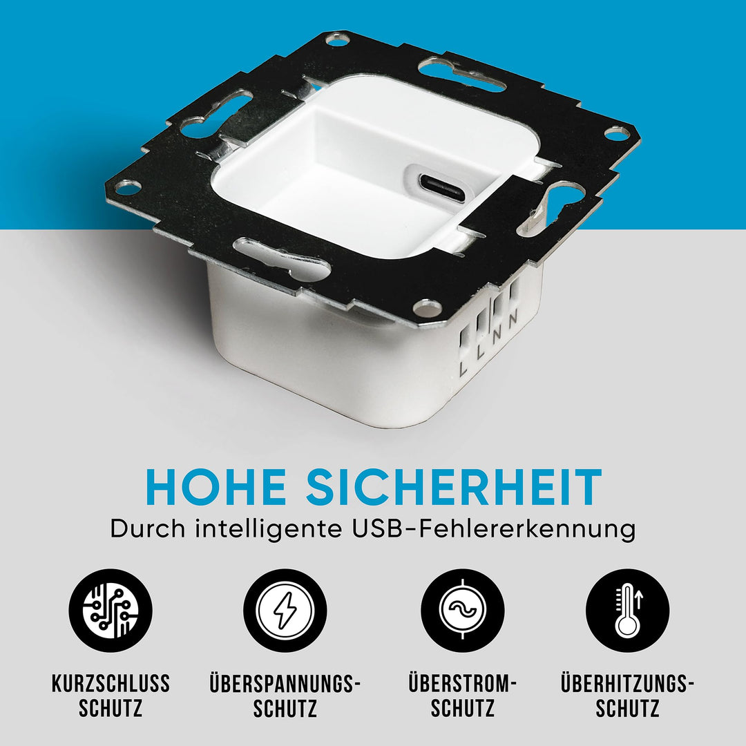 USB-C Unterputz Netzteil 20W Power Delivery fuer Tablets - Bild 2