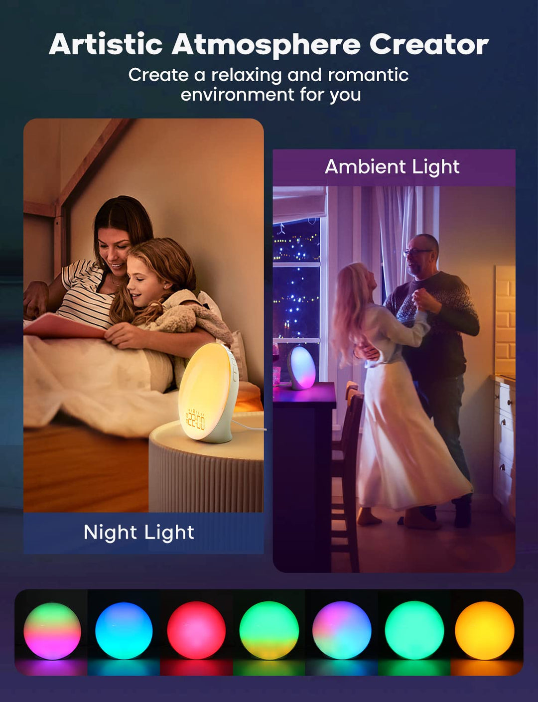 Lichtwecker mit Sonnenaufgang-Simulation 360° LED FM-Radio - Bild 7