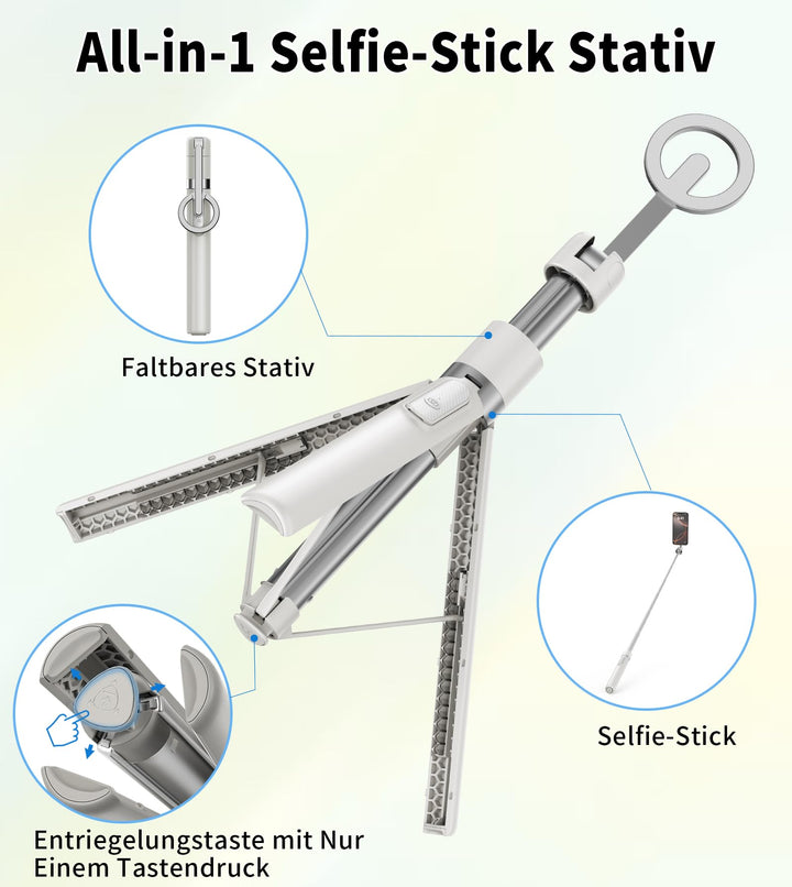 Selfie Stick Stativ MagSafe magnetisch 173 cm Aluminium faltbar - Bild 8