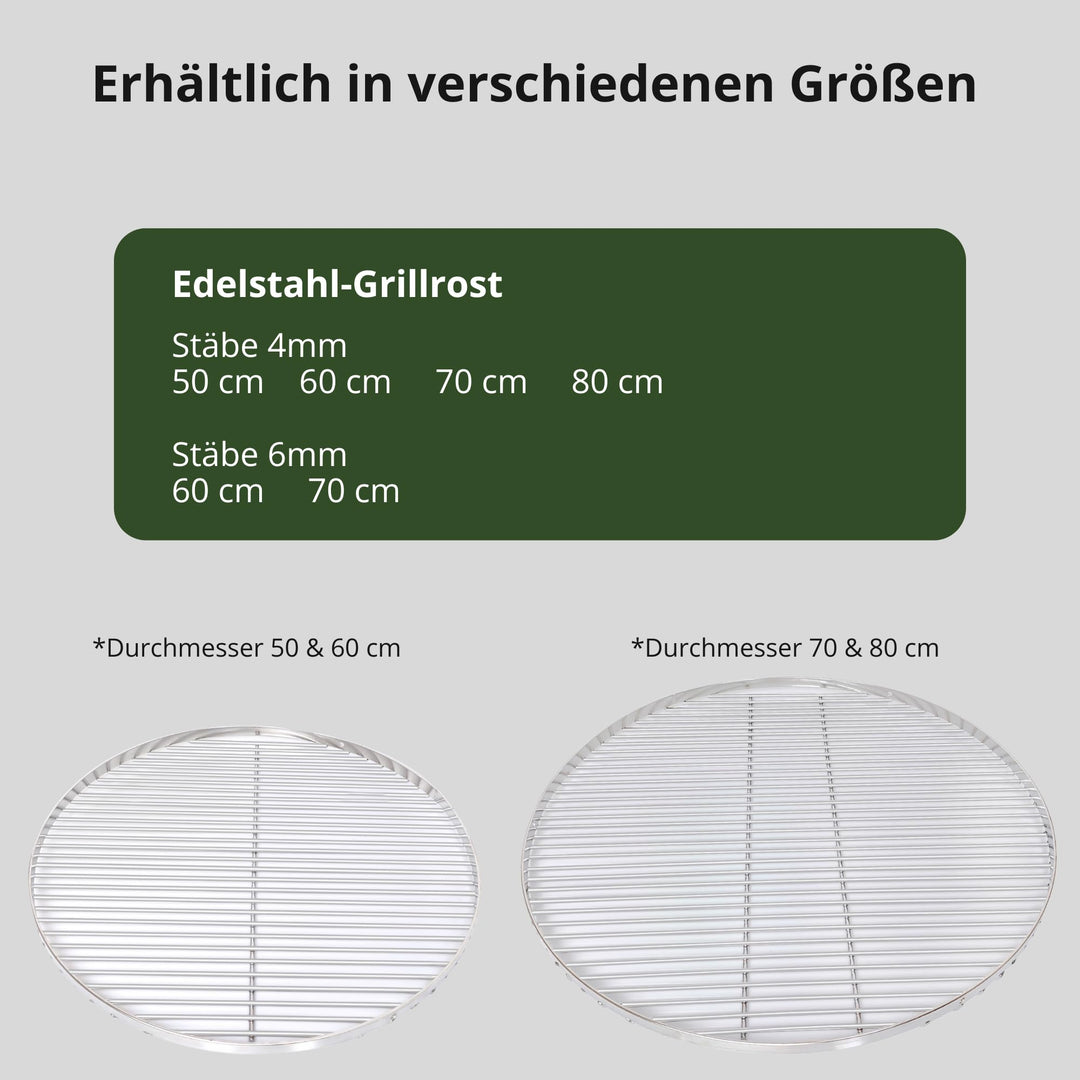 Grillrost Edelstahl 70 cm für Schwenkgrill Dreibein extra stabil - Bild 4
