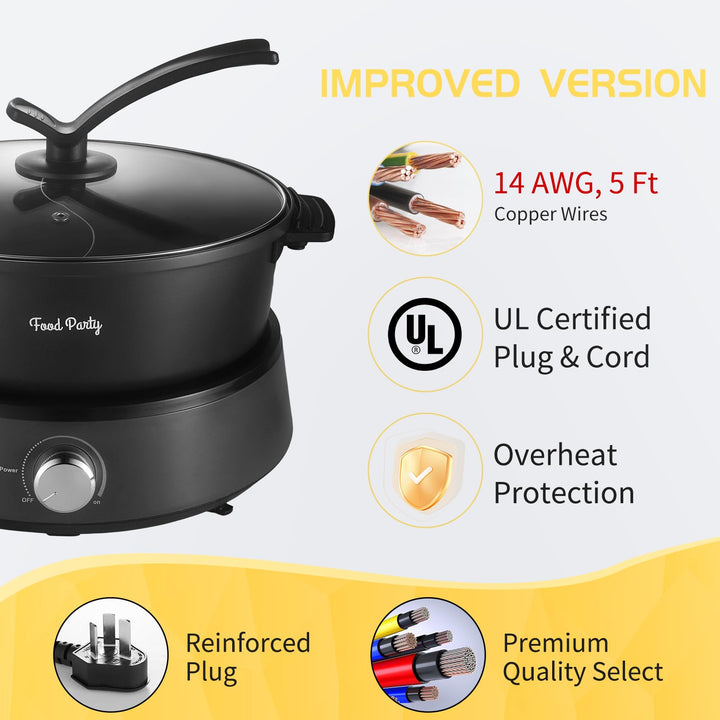 Elektrischer Hot Pot 4L Doppelseitig mit Antihaftbeschichtung fuer 2-6 Personen - Bild 7