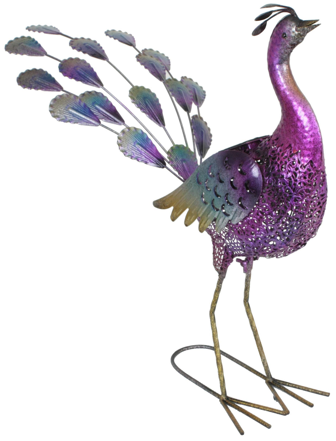 Solar LED Gartenleuchte Pfau-Design bunt für Weg &amp; Beet