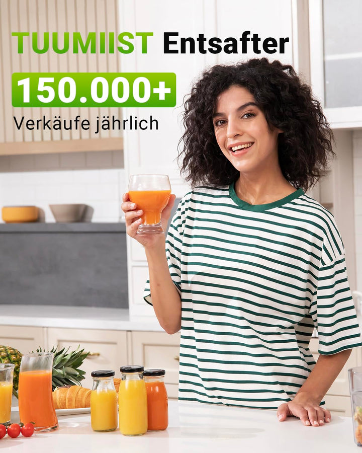 Slow Juicer XXL 150mm Einfülltrichter 3L fuer ganze Fruechte - Bild 2