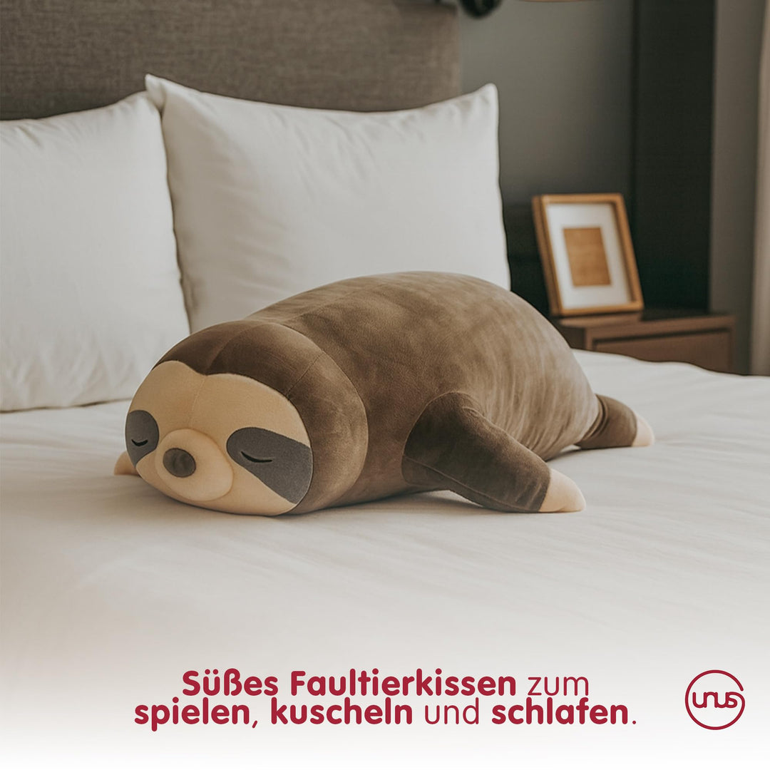 Faultier Kuscheltier Kissen 100 cm Grau als Schwangerschaftskissen - Bild 2