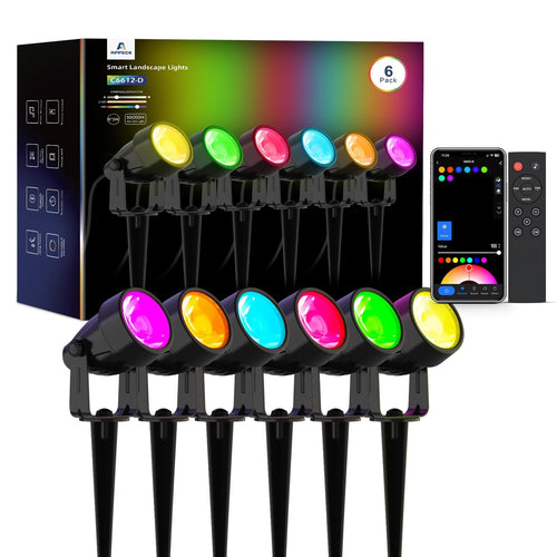 Gartenstrahler RGBW 6er-Set WiFi Smart 16 Mio. Farben IP65