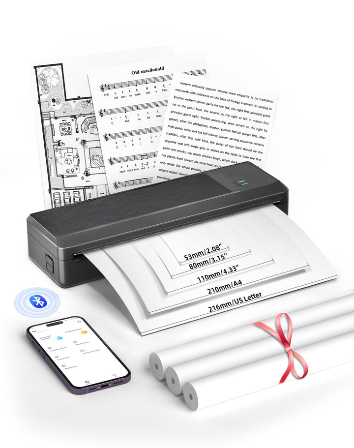 Thermodrucker A4 Bluetooth tragbar iOS Android 1500mAh Akku