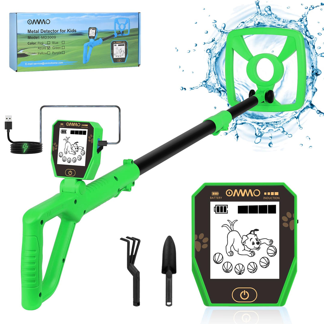 Metalldetektor Kinder USB aufladbar 72-100 cm IP67 Suchspule