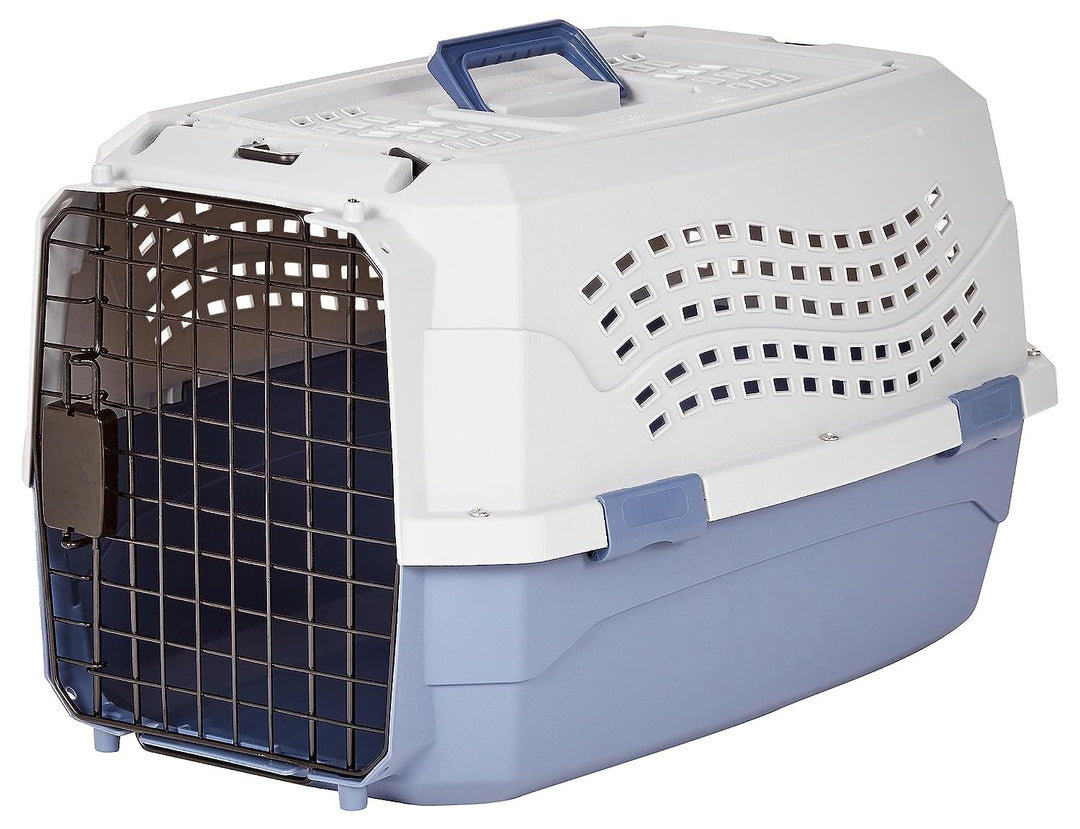 Hundebox zweitürig mit Belüftung 58x38x33 cm Blau