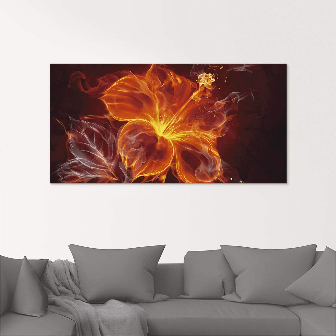 Glasbild Feuerblume Abstrakt Querformat 60x45 cm Floatglas - Bild 8
