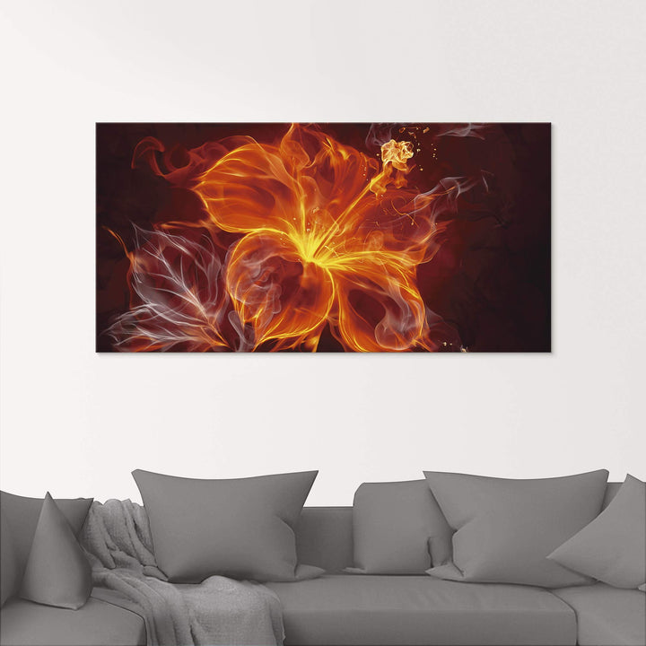 Glasbild Feuerblume Abstrakt Querformat 60x45 cm Floatglas - Bild 8