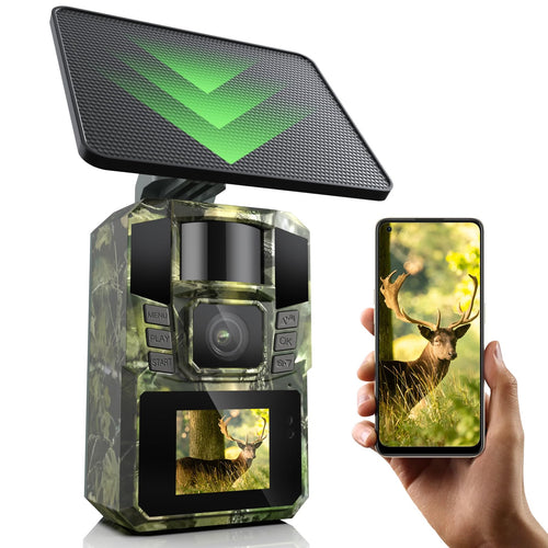 Solar Wildkamera 4K WLAN 48MP mit App-Übertragung IP65