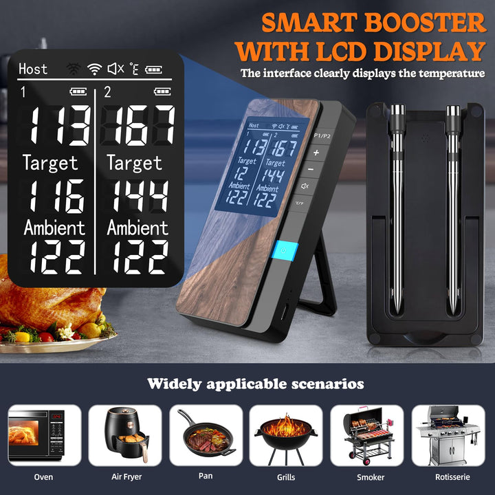 Fleischthermometer kabellos Bluetooth mit Doppelsonde IP67 - Bild 3