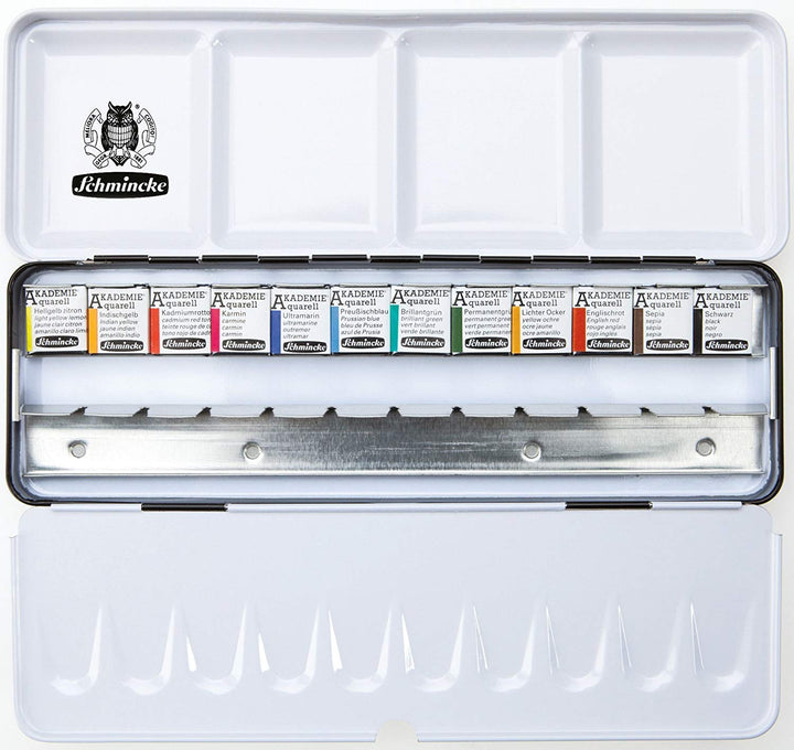 Aquarell Malkasten Metall 12 Farben Näpfchen für Aquarellmalerei - Bild 7