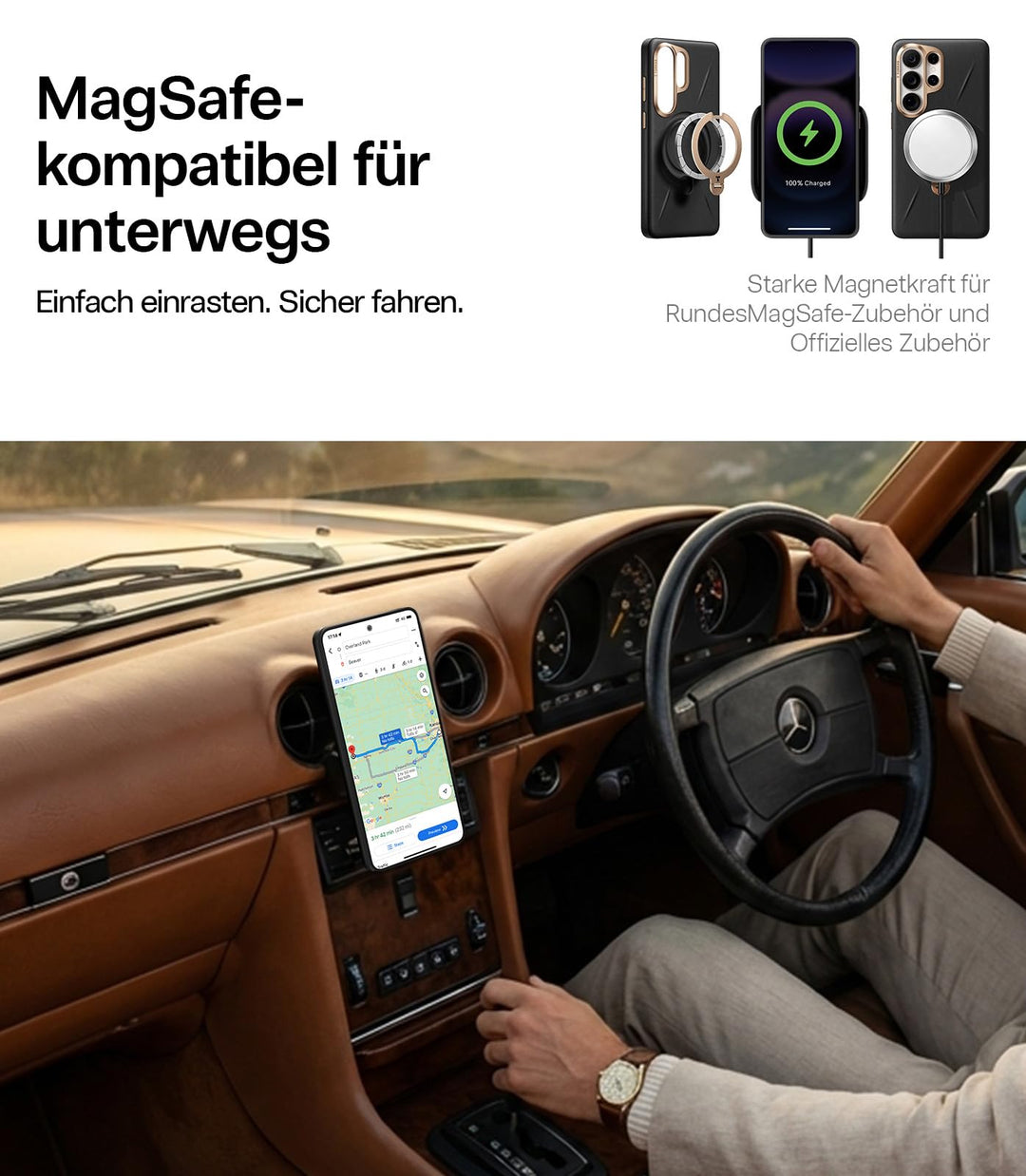 Handyhülle Samsung Galaxy S26 Ultra Silikonleder 360° Magnetständer - Bild 7
