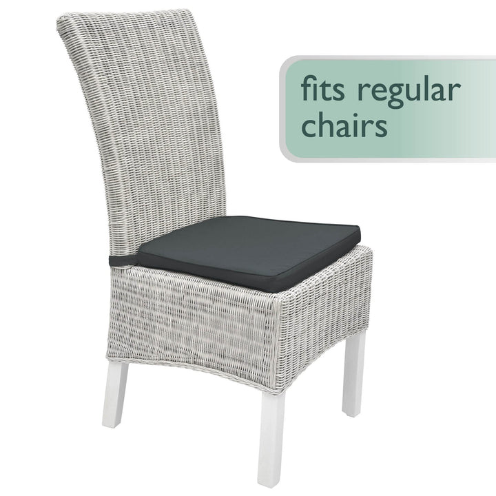 Sitzkissen Outdoor 4er-Set 45x40x5 cm Polyester Anthrazit Garten - Bild 6