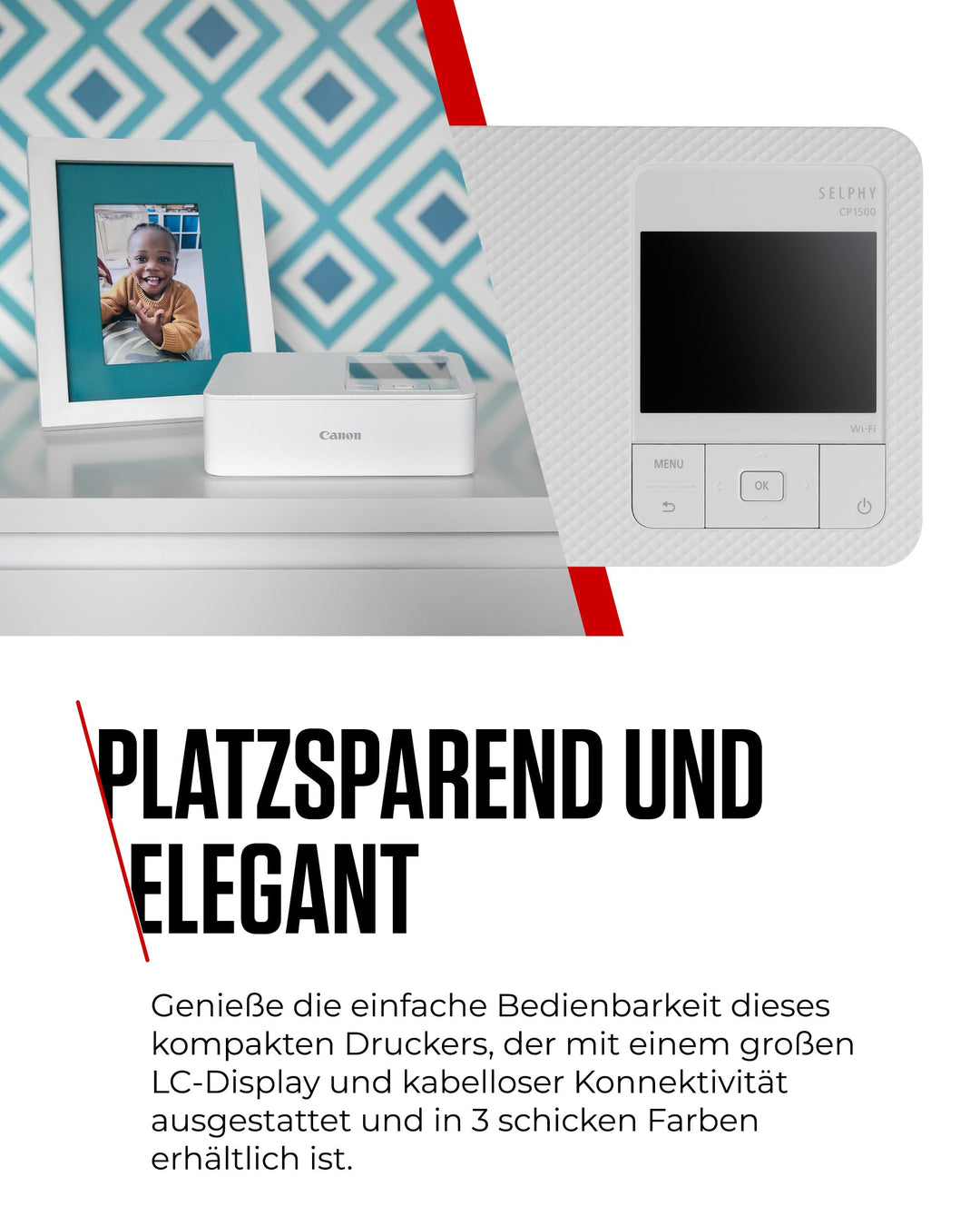 Fotodrucker WLAN Thermosublimation Postkartenformat mit 54 Blatt Papier - Bild 10